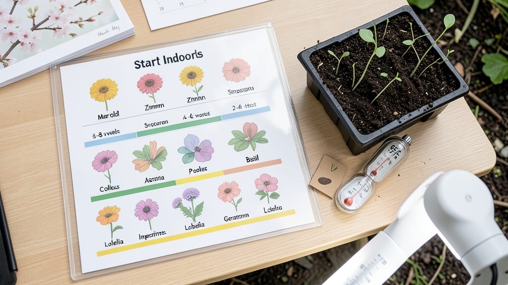 When to Start Flower Seeds Indoors Chart: USDA Zone Deadlines by Variety